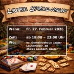 Spiele-Nacht in Laubach-Lauter (Support EntGames)